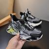 2025 spring new children's sports shoes leather waterproof boys basketball shoes lightweight shock-absorbing primary school running shoes