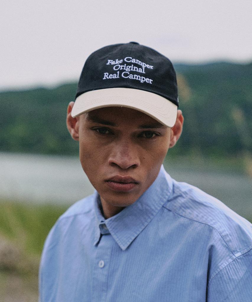FAKE CAMPER Original Two-Tone Camp Ball Cap [Black]