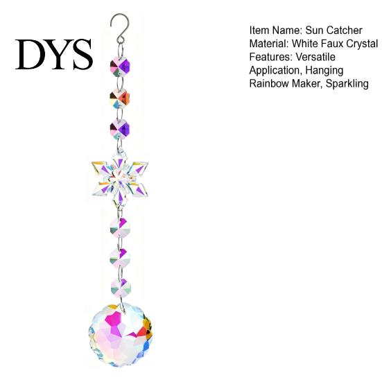 Decorative Balcony Suncatchers Faux Crystal Sun Catcher, Hanging Prism Suncatcher, Snowflake Rainbow Maker Pendant Decor for Home Window, Christmas