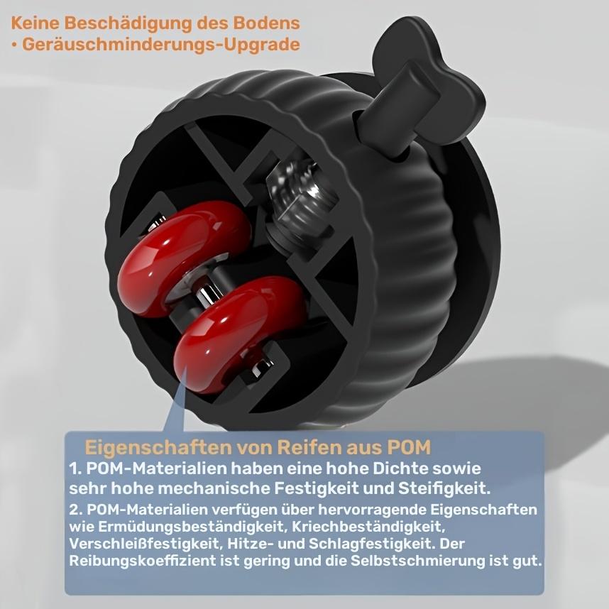 4pcs Set Combination, with Lockable Rotating Casters, Self-Adhesive Furniture Wheels, 360° Silent Rotation | Mirror Metal Load-Bearing Wheels