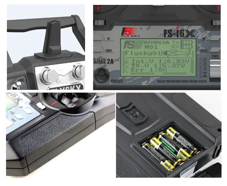 FLYSKY Fusi i6X 6-/10-Channel Transmitter for IA6B/IA10B Receivers, Racing Drone Remote Control