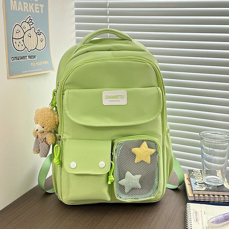 Japan and South Korea Leisure Backpack Large Capacity Class Make-up Bag Simple Junior High School Student Bag Girl