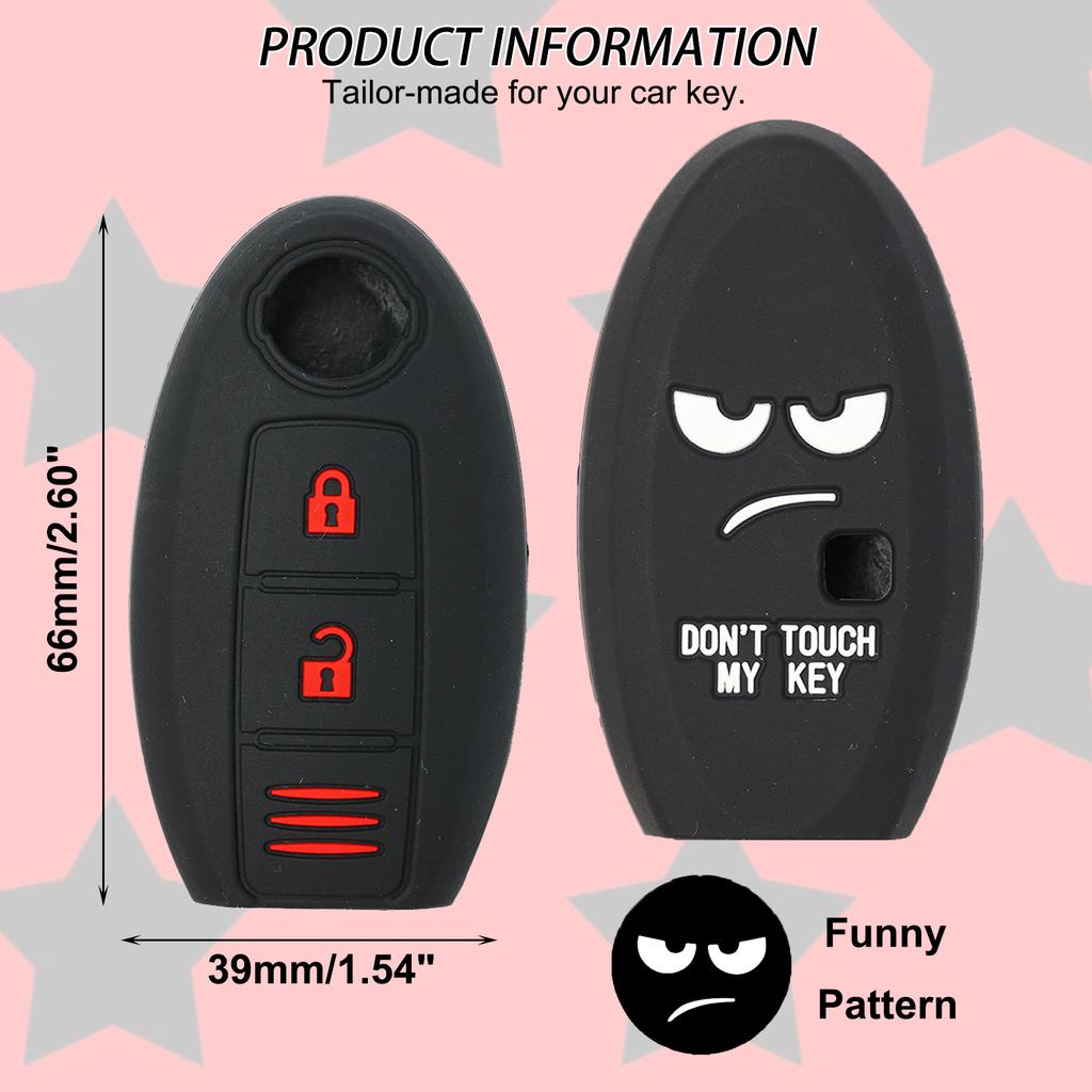 Silikonowy Pokrowiec na Kluczyk z 3 Przyciskami Dla Nissan Qashqai Micra Juke F15
