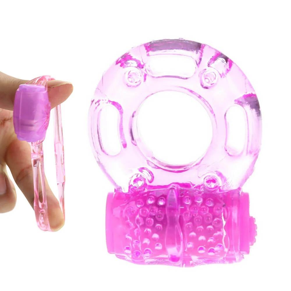 Vibrating Butterfly Cock Ring Clitoral Stimulator Penis Erection Enhance for Men