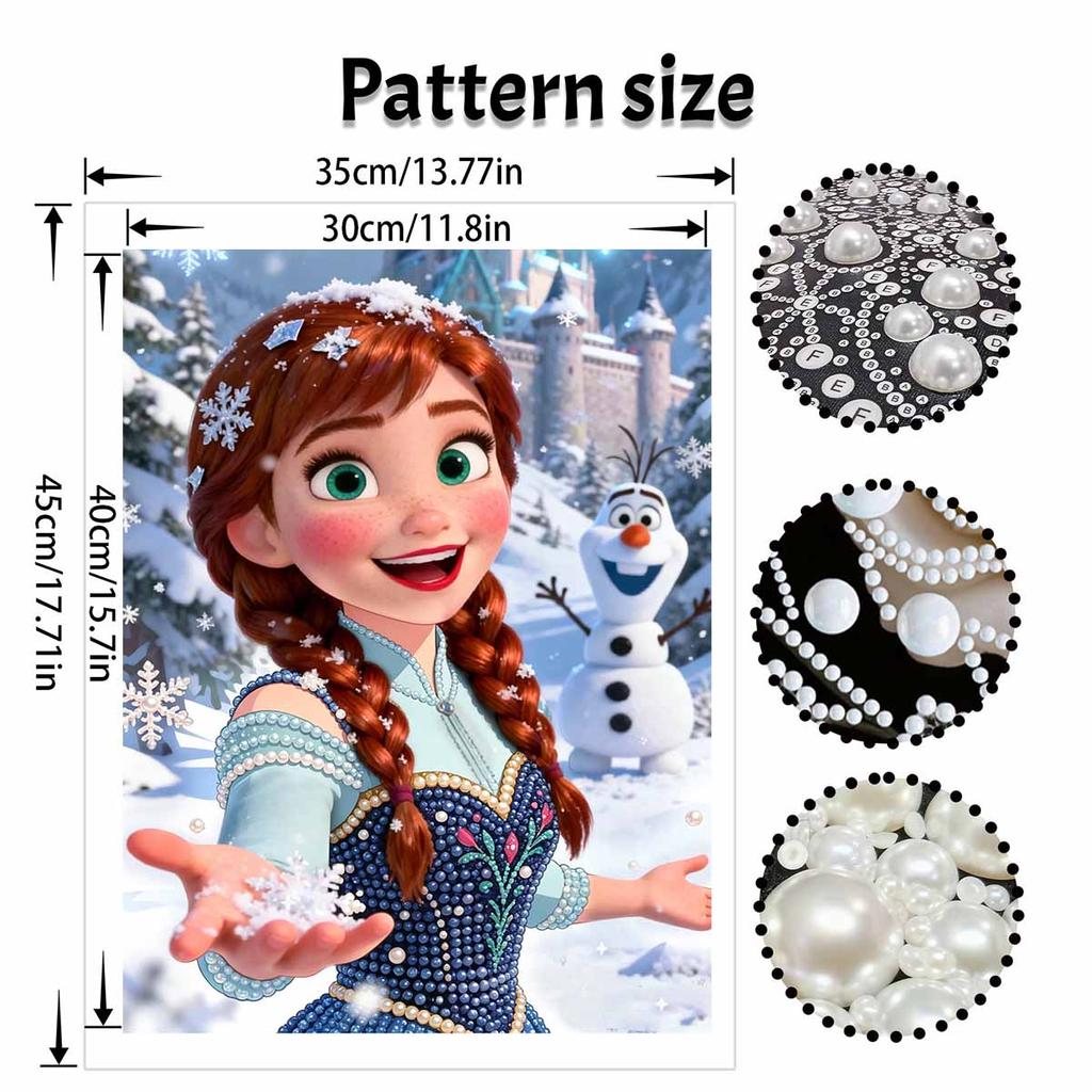 Disney DIY Pearl Painting Frozen Anna Decorative Painting Creative Ornaments Friends Gifts Desktop Furnishings Home Decoration