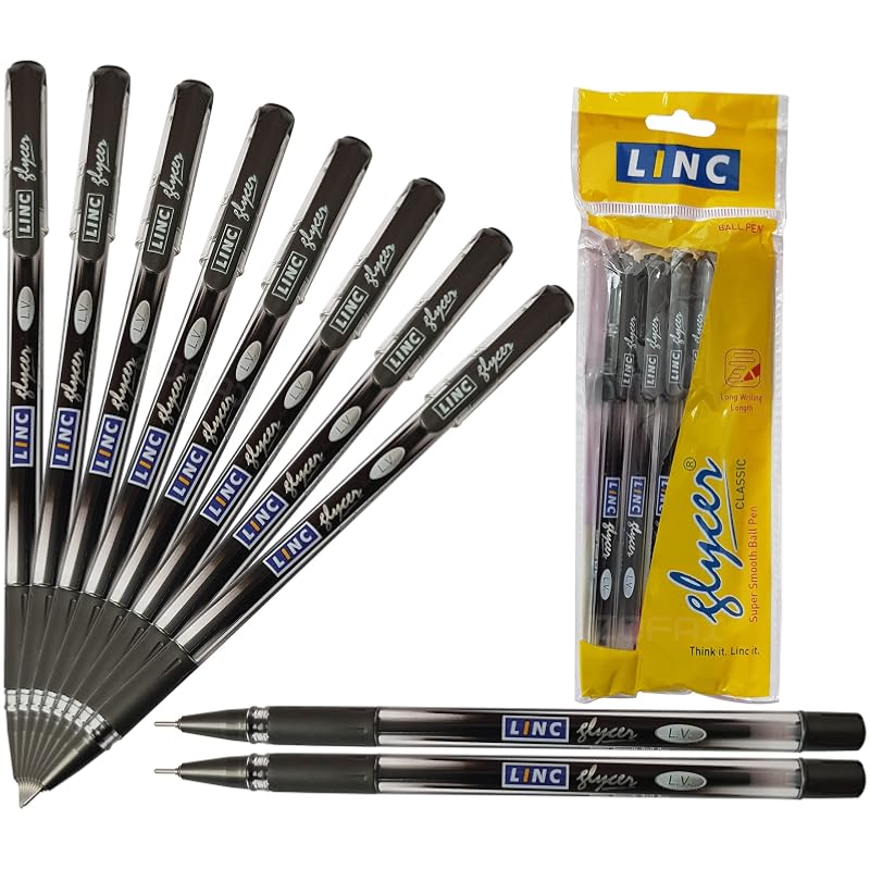 Linc Glycer Kugelschreiber 0,6 mm | Schwarze Tinte, 20er-Pack