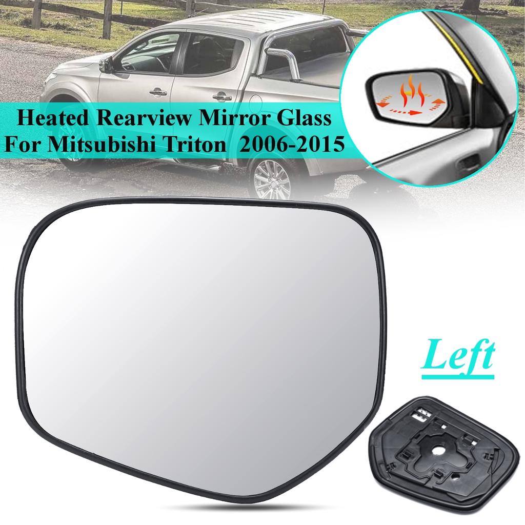 Side View Door Mirror Glass Lens Left For 05-15 Mitsubishi L200 Triton Strada