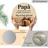 2D Flat, 1pc Round Aluminum Hanging Sign - Italian Dad Gratitude Quote Metal Wall Art, Vintage Gift Box Design, Perfect for Father's Day, Birthday