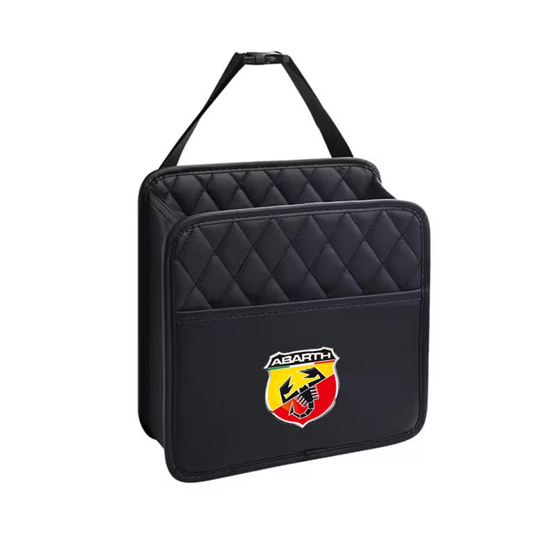 Car Backseat Organizer Multifunction PU Leather Interior Storage Bag For Fiat Abarth 595 Abarth 500 abarth 124 spider чёрный