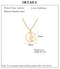 Cazador 2026 Trend Hollow Music Note Pendant Necklace for Women Round Love Neck Chain Stainless Steel Jewelry Birthday Gift