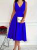 Ladies' Sleeveless V-neck Vest Fashionable Casual Dress Evening Gown