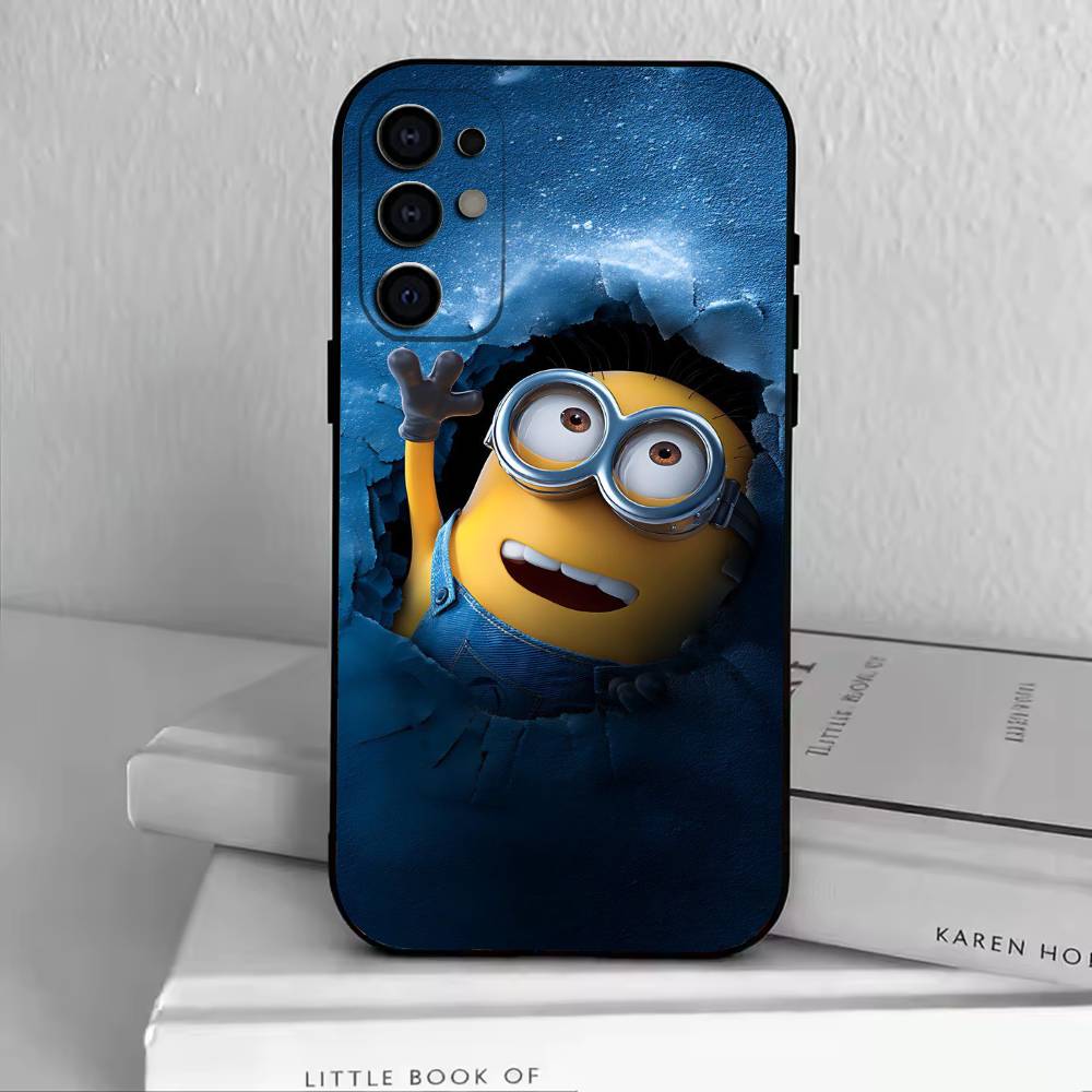 333-M-Minions Phone Case Black Silicone Soft For Samsung S25,S24,S21,S22,S23,S30,Ultra,S20,Plus,Fe,Lite