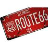 UOOPAI Illinois Route 66 USA Metal Sign Retro Vintage Auto License Plate, Embossed Tag Size 6" X 12"