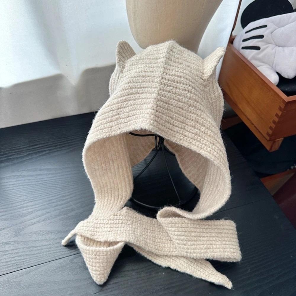 Korean Style Balaclava Hats Niche Bomber Hat Cute Scarf Hat  Women  Autumn Winter