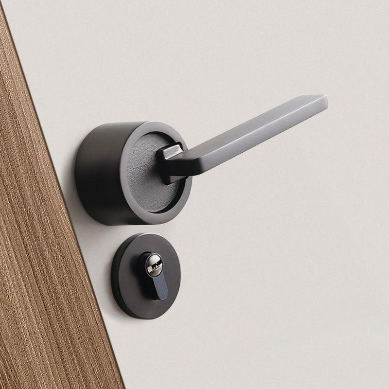 Nordic Door Handle Simple Indoor Mechanical Lock Bedroom Study Office Wooden Door Handle Split Lock