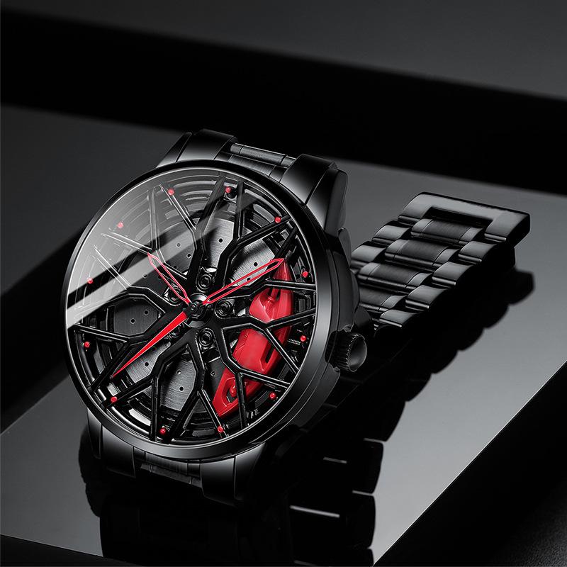 SVJ High-End Men's Quartz Watch: Three-Dimensional Hollow C63 Design with Genuine Wheel Hub.