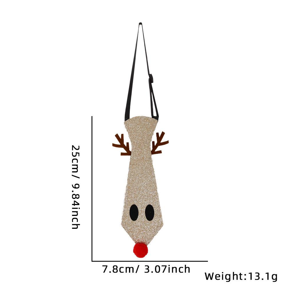 Felt Christmas Tie Ornaments - Snowman, Reindeer, Christmas Tree Décor