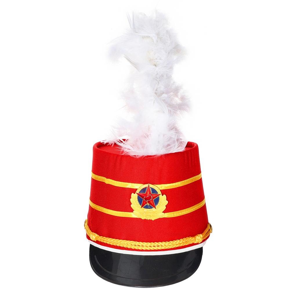 Girls Circus Drummer Costume Long Sleeve Fringe Epaulet Sequins Bodysuit Mini Top Hat Drum Accessory