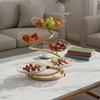 Tiered Fruit Basket Modern Iron Stand Minimalist MultiLayer Snack for Coffee Table,