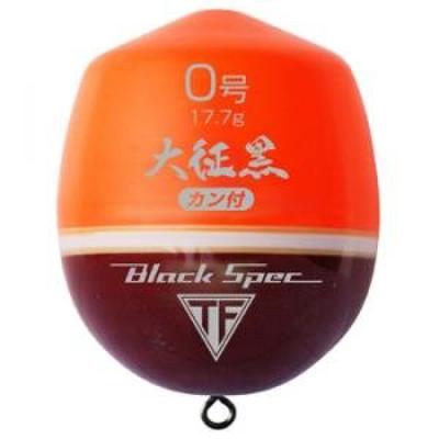 TSURIKEN Daisei Black Float with Size 00 Hook, Scarlet,