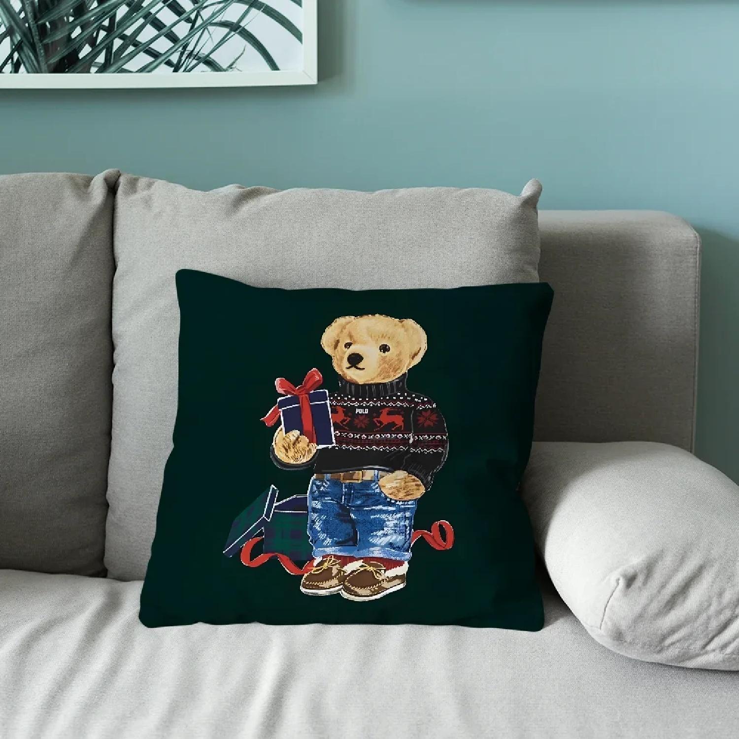 

cartoon Cool P-Polo B-BearS Pillow Case Pillow Case Soft Cushion Cases for Farmhouse Sofa Decor Home Decorations and Bedding SZT,(2) 66x66cm