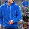 Men's Plus Size Hooded Casual Fashion Sweatshirt - Autumn/Winter Coral Fleece