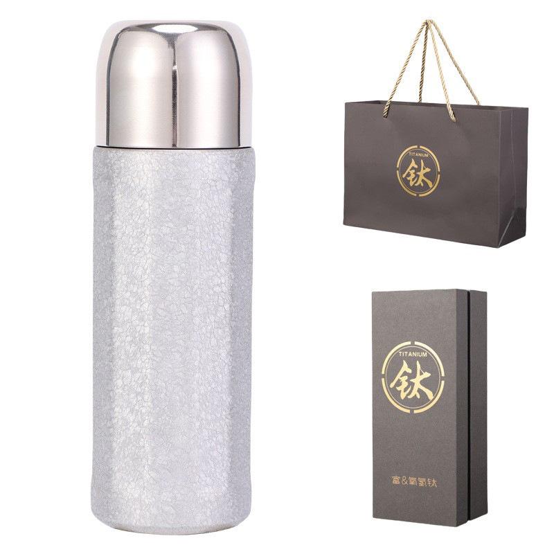 New Double-layer Vacuum Pure Titanium Thermos Cup Tea Separation Portable Cold Thermos Cup