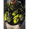 Men's Casual Daily Long-sleeved T-shirt, with Fashionable Printed Design, a Comfortable and Casual Top That Can Be Machine Washed