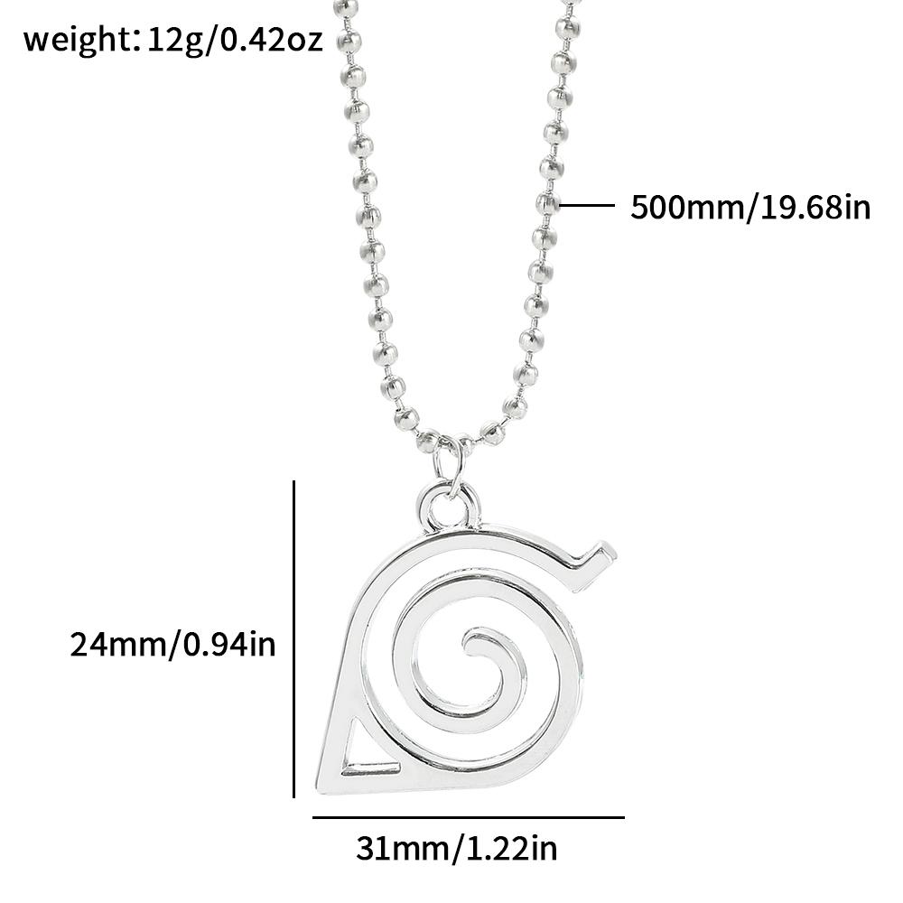 Japanese Anime Creative Birthday Gift for Boyfriend Necklace Silver Tone Chain Anime Pendant Jewelry for Cosplay Daily Wear