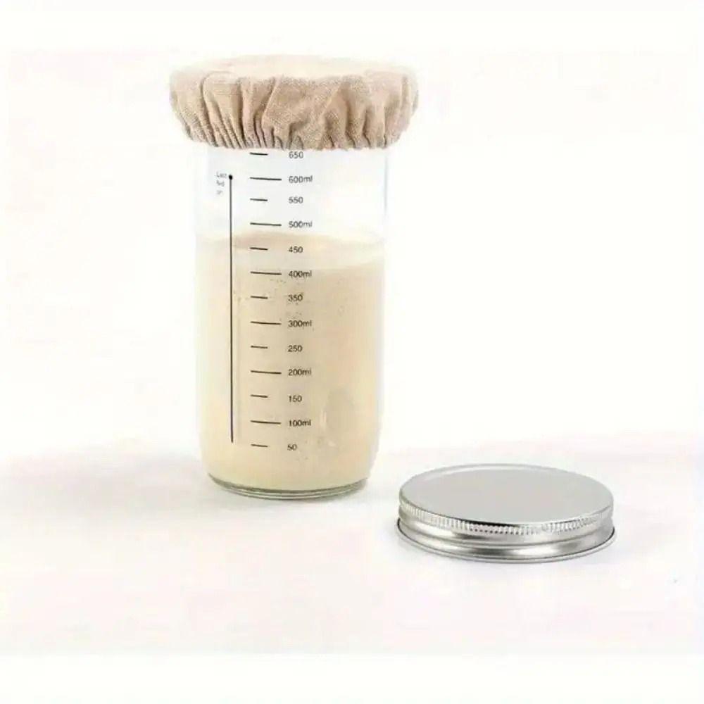 10Pcs Elastic Cloth Sourdough Fermentation Jar Lid Reusable Dust Cover Fabric Lids  Cheese Making