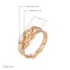 Unique  Rose Gold Color Width Big Rings For Women Fashion Shiny Natural Zircon Ethnic Bride Wedding Party Retro Jewelry