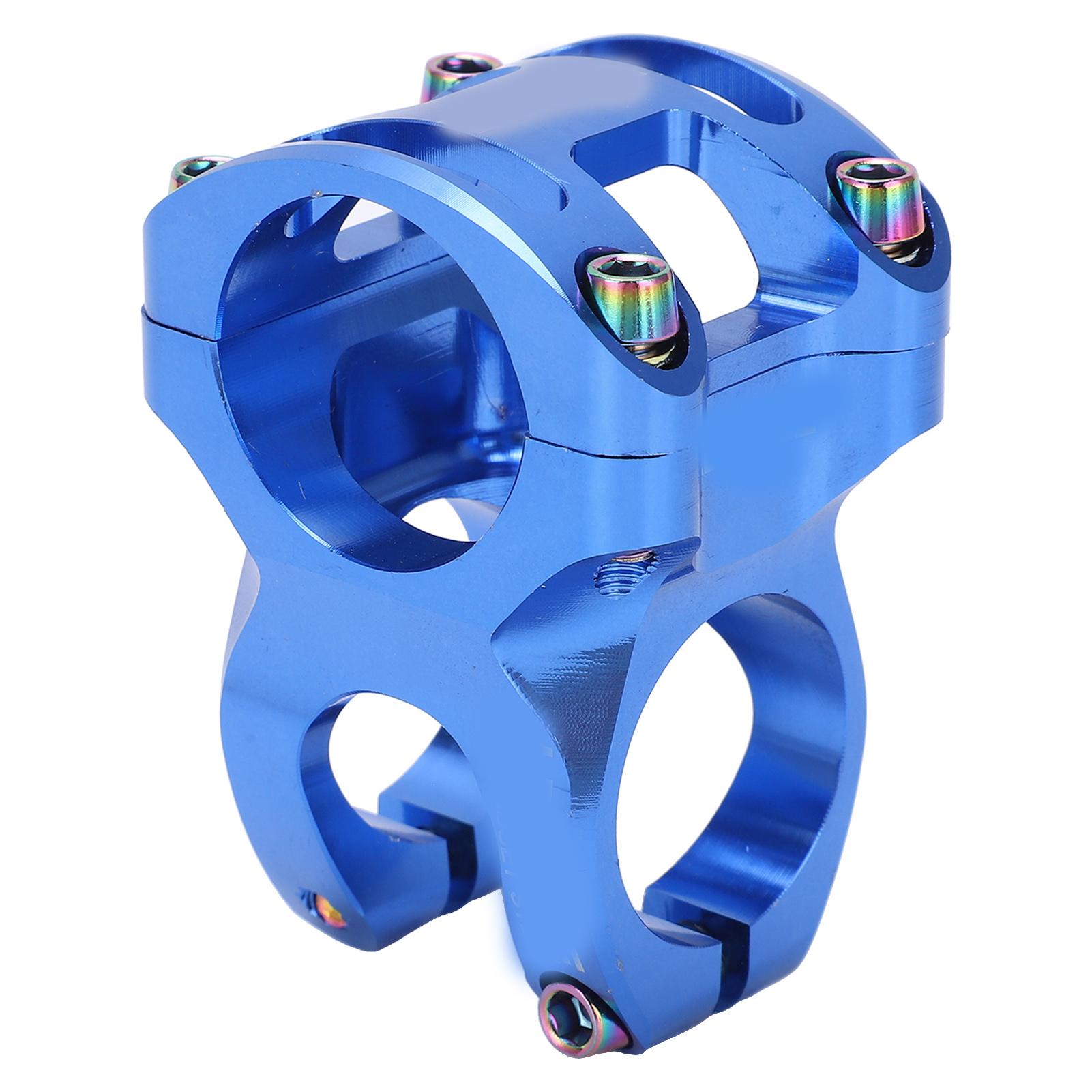 LeBycle Bike Handlebar Stem 31.8mm Short Hollow Mountain Bike Speed Drop Stem CNC Aluminium Alloy Blue