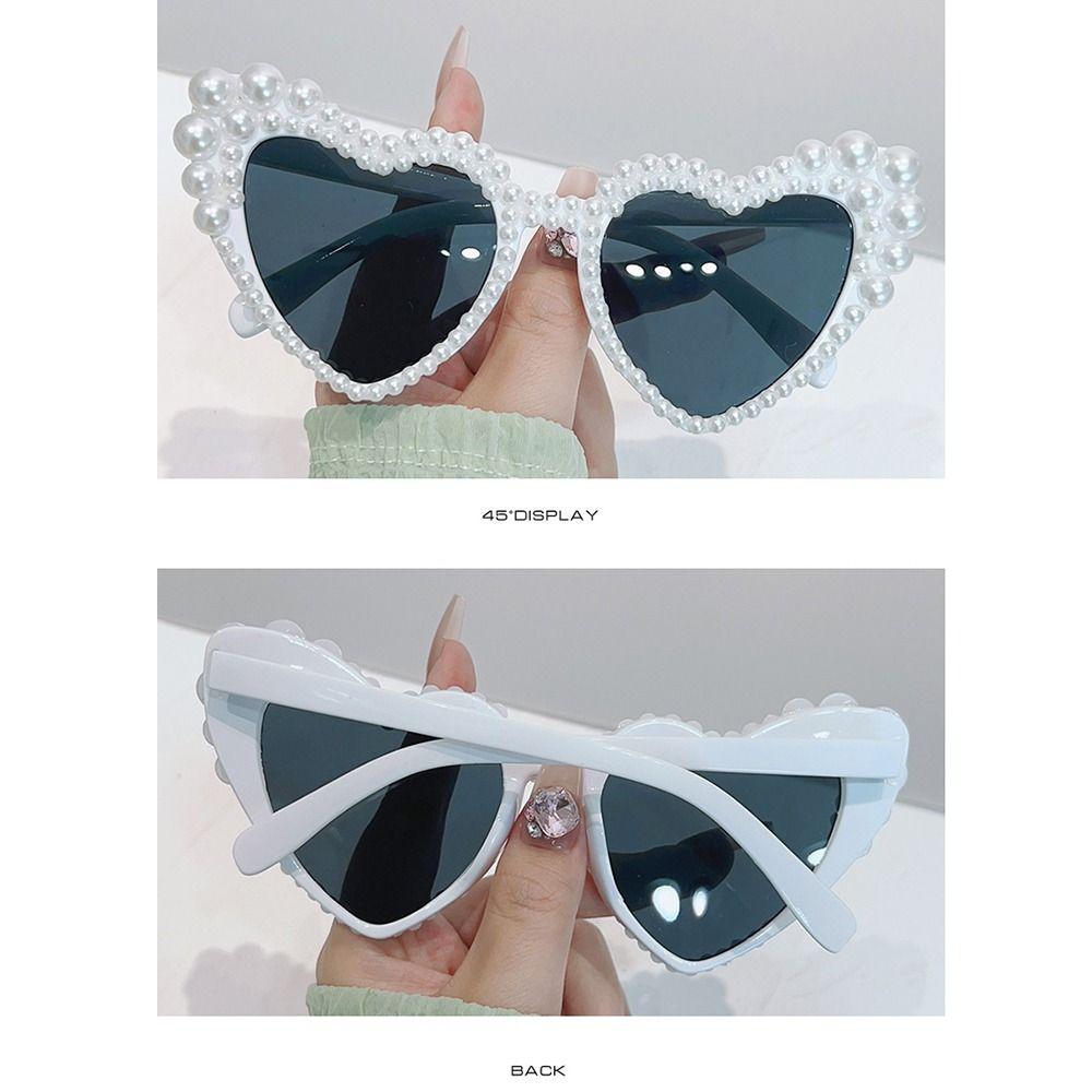 Heart-shaped Design Cat Eye Eyewear UV400 Protection Beach Party Sun Glasses  Women