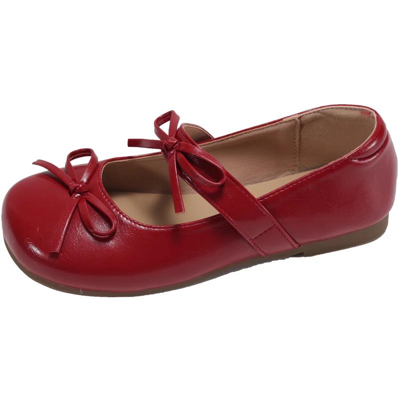 Móda Francouzský Vintage Mašle Ploché Jednoduché Boty Mělký Výstřih Nové Všestranné Nazouvací Mary Jane Dámské Boty