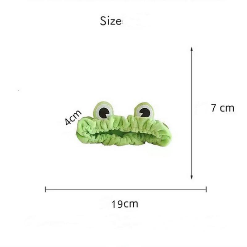 Bandeau Cheveux Grenouille Mignon - Flanelle Douce - Pour Femme, Fille, Enfant - Vert