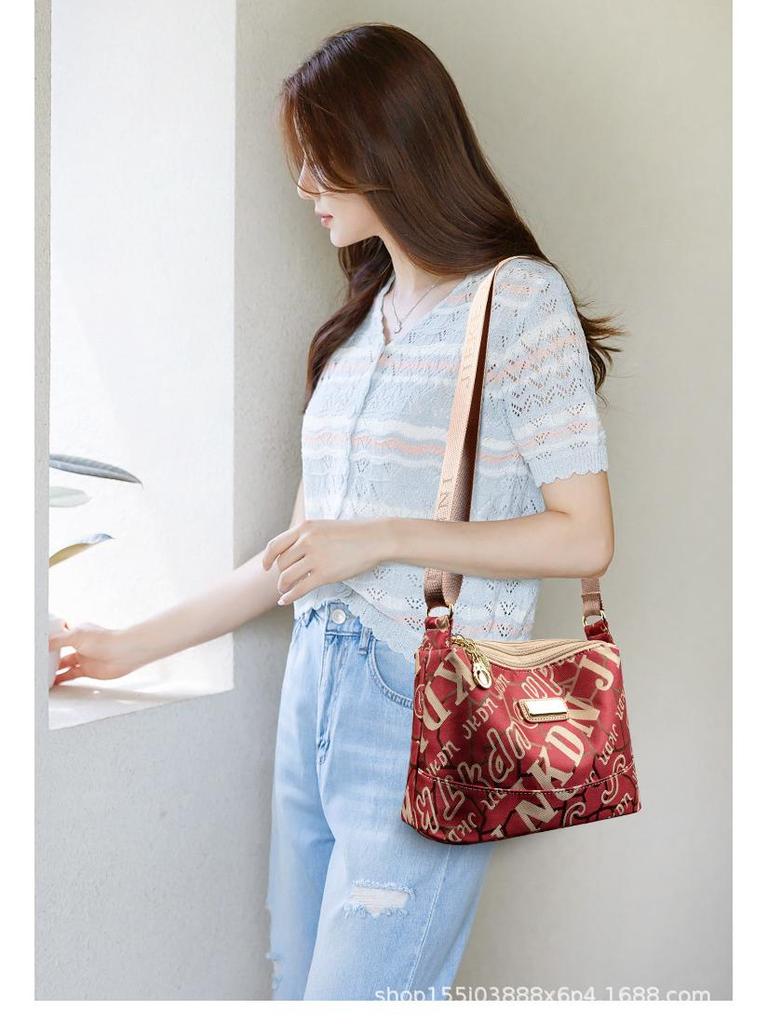 Oxford-Stoff Mehrschichtige Umhängetasche für Damen - Leicht, Vielseitig, Lässige Canvas-Tasche für Mütter