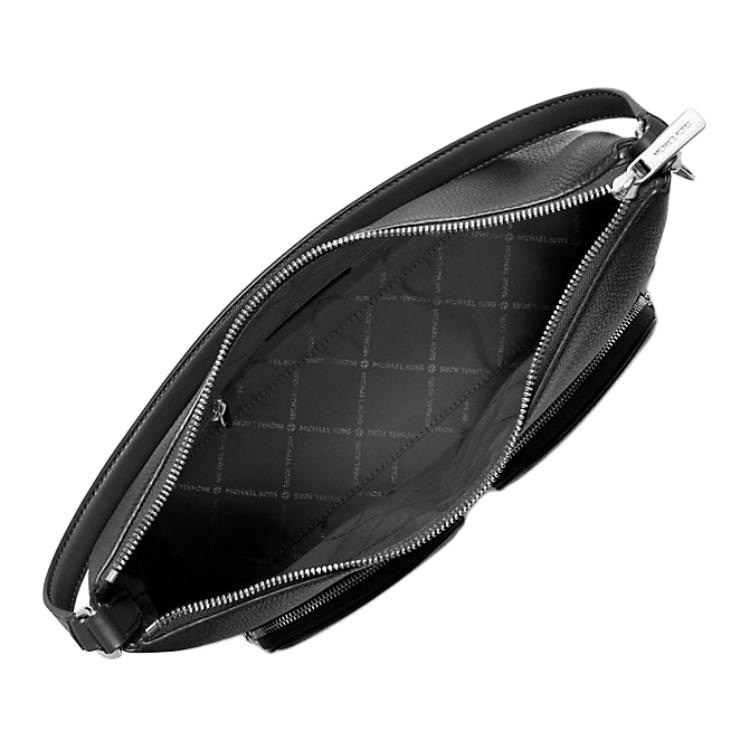 Michael Kors Merritt Mehrfachtaschen-Design Leder Schultertasche Groß Damen Taschen Schwarz 35S6S0WL3L-BLACK
