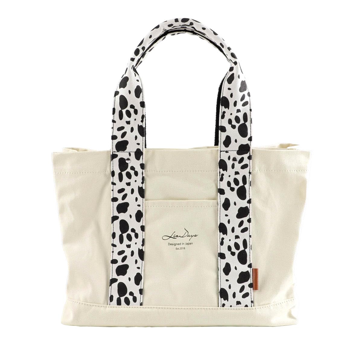 

Tote bag for A4 commuter IC card pocket [Lizdays] women, size, canvas, divider, bag, mother s bag, (natural/WH Dalmatian)