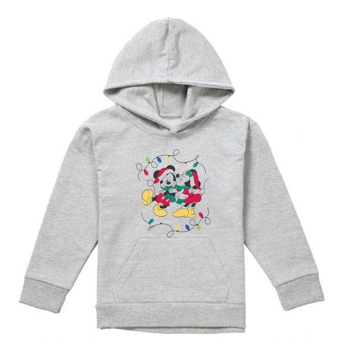Disney Childrens/Kids Mickey Mouse & Minnie Mouse Christmas Kiss Heather Hoodie