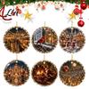 Tabletop Christmas Decoration Landscape Scene Acrylic Ornament for Holiday Tree Decor, Decorative Special Gift Hanging Keepsake Party And