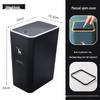 Press-Type Trash Can with Lid for Home, Hotel, or Bathroom