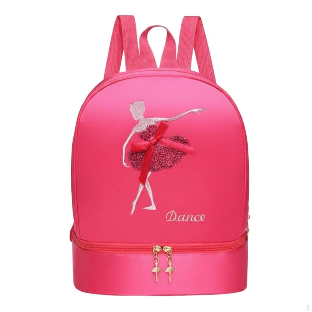Dance Bag Shoe Compartment Large Capacity Girls Ballet Backpack Sequin Design Princess for