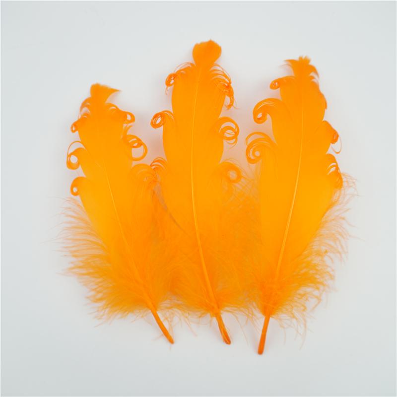 20Pcs Colored Spiral Goose Feathers for Crafts 12-18cm Dream Catcher Feather Artificial Decoration DIY Wedding Party Accessories