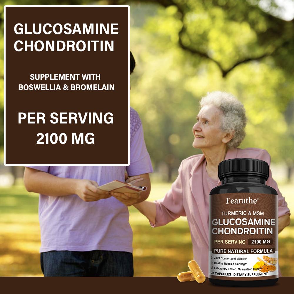 Aminochondroitin sulfate capsules 2100mg containing turmeric MSM for joint health 120 capsules