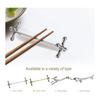 Uxcell 6Pcs Zinc Alloy Chopstick Rests, Non-slip Chopstick Holders, Knife Rests for Countertop, Chopstick Spoon Fork Knife Storage, Table Decoration,