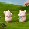 7pcs Cute Little Pig Doll Ornaments   Desktop Cake Decoration Car  Micro Landscape DIY Home S