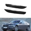2PCS Gloss/Carbon Black Front Bumper Grill Moulding Trim for BMW 7 Series F01 F02 M Sport 2009 2010 2011 2012 2013 2014 2015