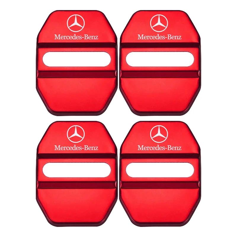 4 pezzi Stile Auto Copri Serratura Porta Auto Custodia adesiva per Mercedes Benz Nuova Classe B/C/E Classe A C200L GLC GLK CLA GLA Accessori