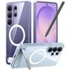Case for Galaxy S26 Ultra - TPU+PC, Transparent, With Stand