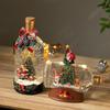 Music Case Christmas Message In A Bottle Christmas Snow Globe Musical Wine Bottle Holiday Ornament For Children'S Birthday Gift